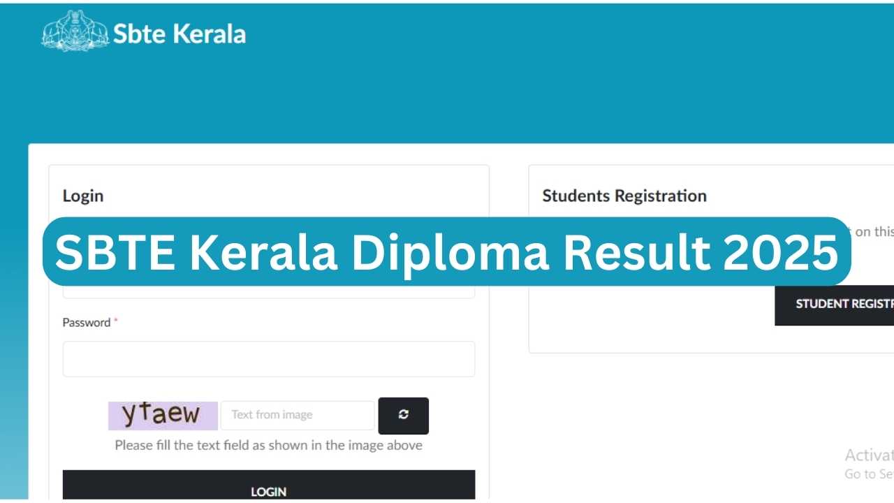 SBTE Kerala Diploma Result 2025